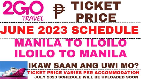 2go manila to iloilo price